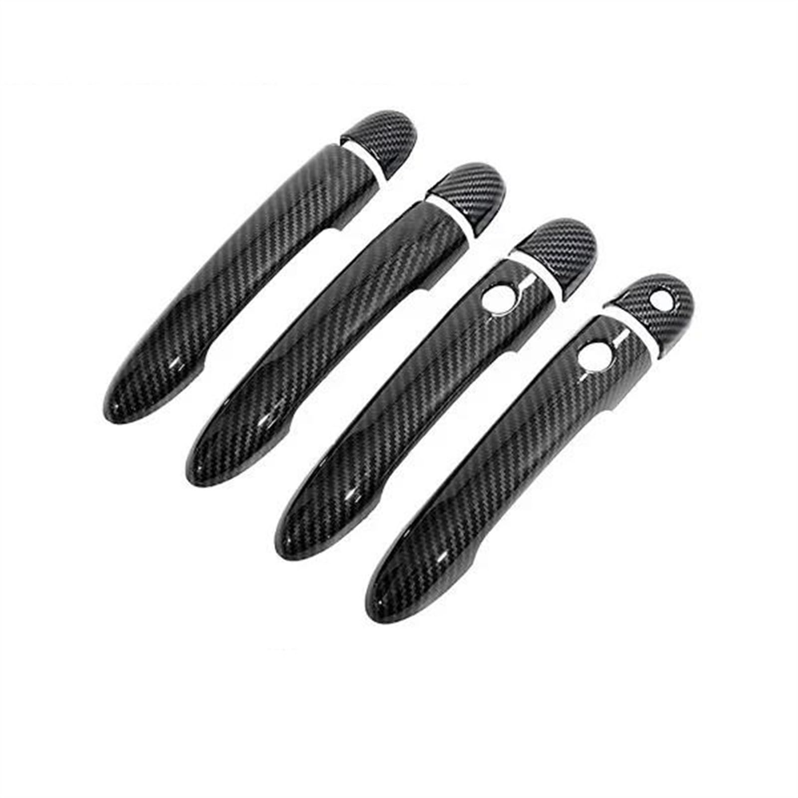 NOHEEU Car Exterior Door Handle Grab Cover Trim Stickers Styling with Smart Key Hole for Nissan for Primera P12 01~08(3)