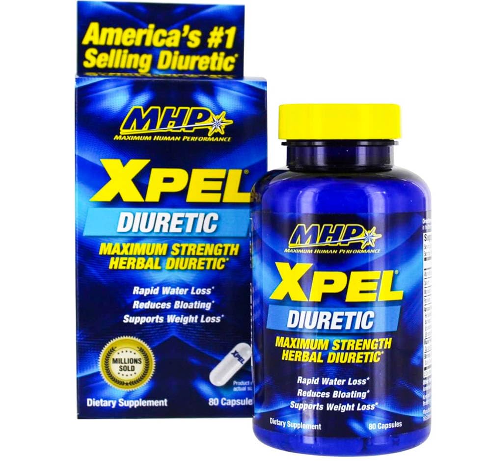 MHP Xpel diuretic maximum strength herabal diuretic 80 capsules