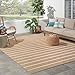 Nourison Positano Indoor/Outdoor Beige Ivory 8' x 10' Area Rug, Easy Cleaning, Non Shedding, Bed Room, Living Room, Dining Room, Backyard, Deck, Patio (8x10)
