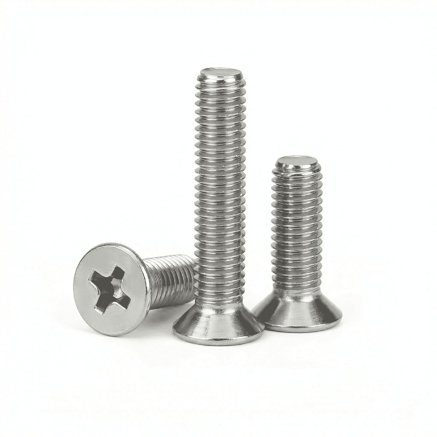Photo 1 of #2-56 x 1/4'' (50 Pack) Flat Head Machine Screws Phillips Drive Machine Screws, 304 Stainless Steel 18-8, Bright Finish, Fully Threaded,for Furniture Repairs and 3D Printer