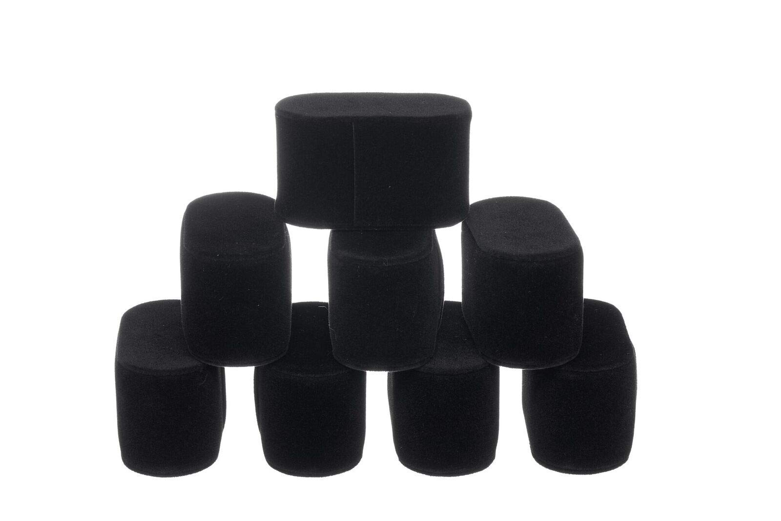 Set of 8 Black Velvet Watch Bracelet Pillows for Case Box Display Stand