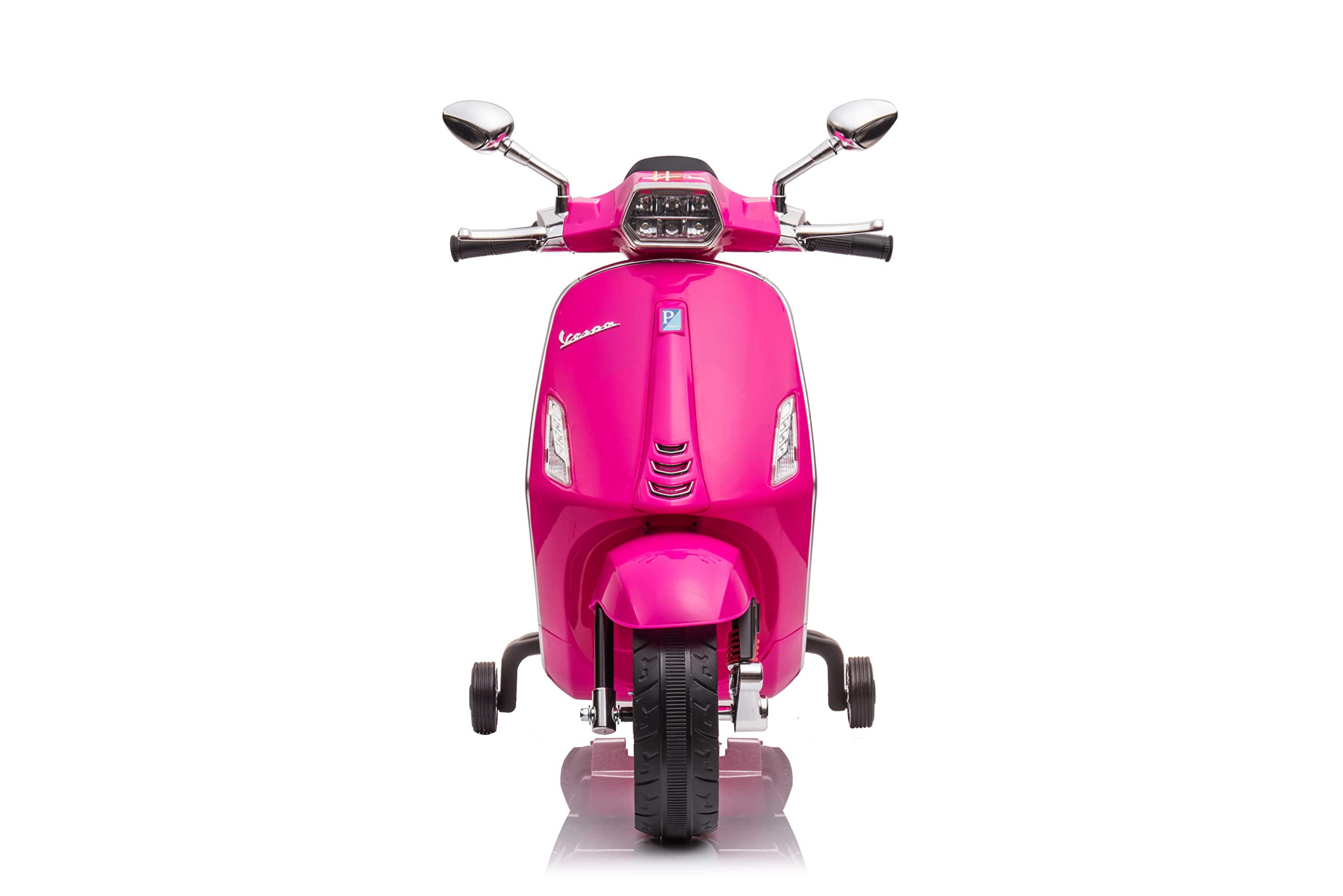 FINOOS Moto Scooter électrique Enfants Vespa Sprint 6V Licence Piaggio avec Musique (Rose)