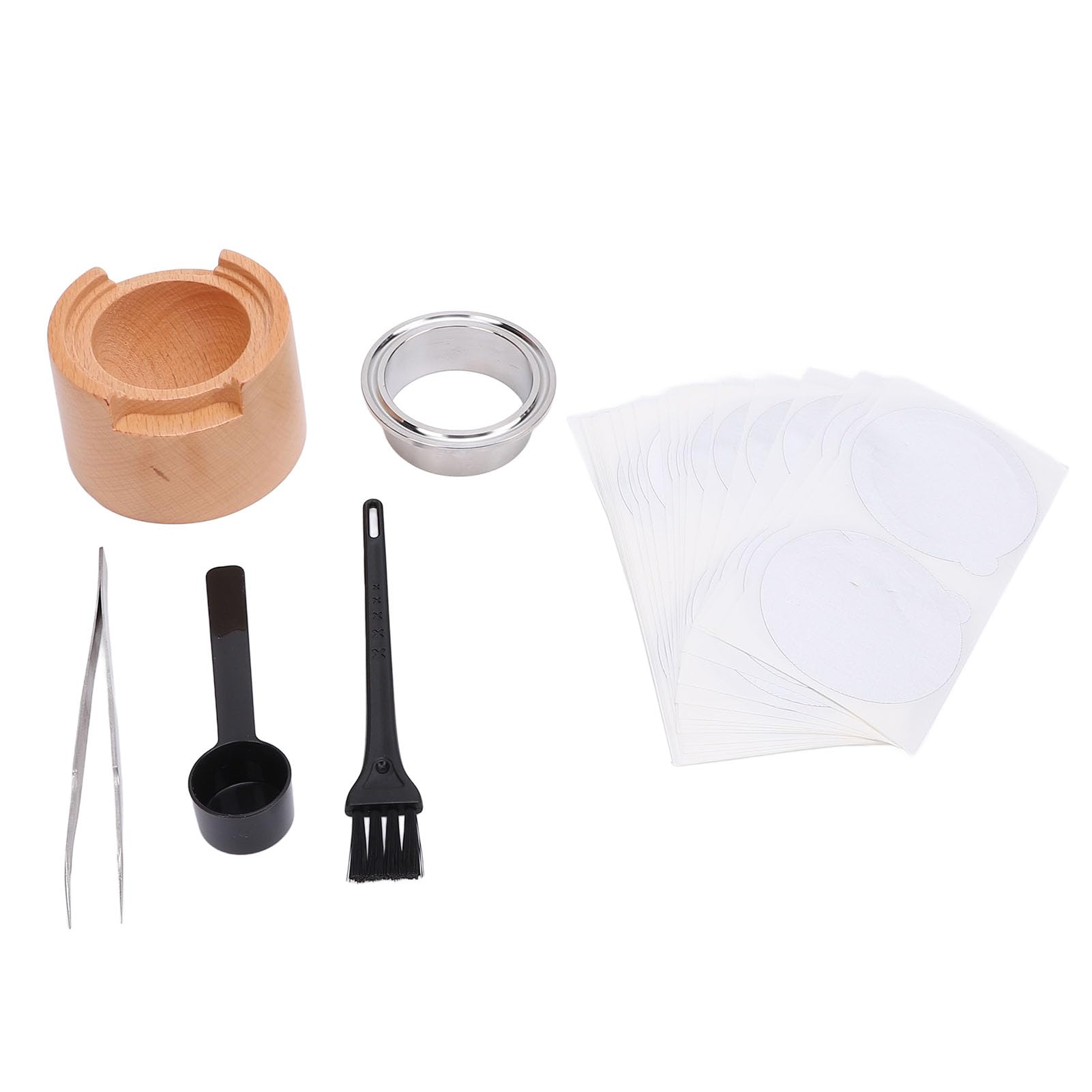 Kit de recarga de cápsula de café kit de cápsula de café reutilizable kit de recarga de café con 50 piezas de aluminio focas de aluminio pincel de cuchara clip