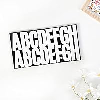 Vista 8 de 400 calcomanías de letras grandes de 2.5 pulgadas, 24 hojas, calcomanías autoadhesivas con números del alfabeto blanco para tablones de anuncios