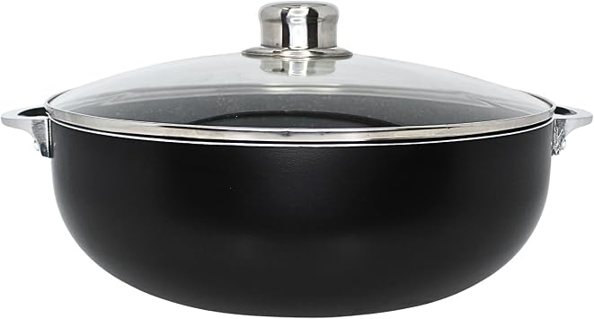 IMUSA 9 Qt Bistro Cera Aluminum Speckled Black Ceramic Caldero Oven Safe