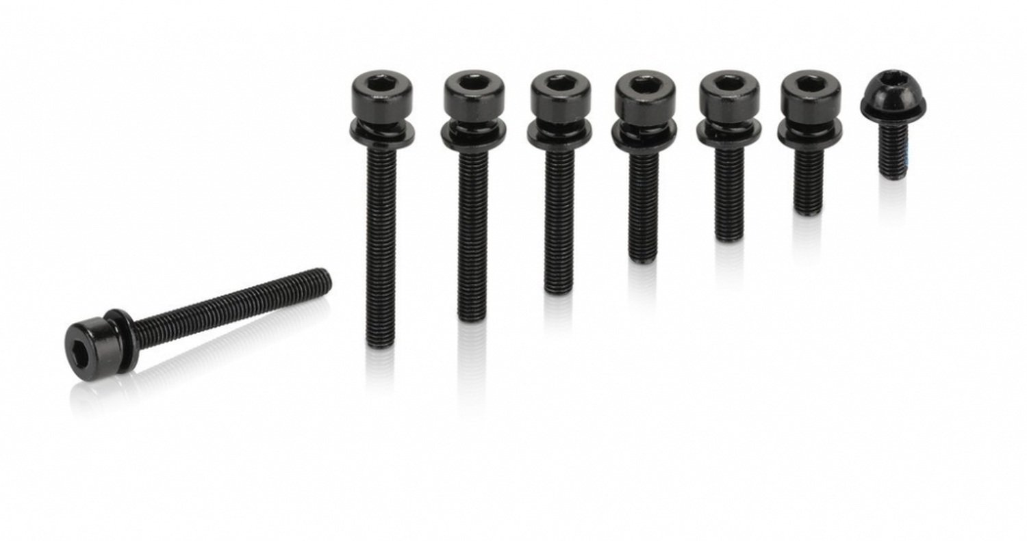 XLC Unisex - Adult BR-X75 Flat Mount Adapter Screw Bolt, Black, One Size