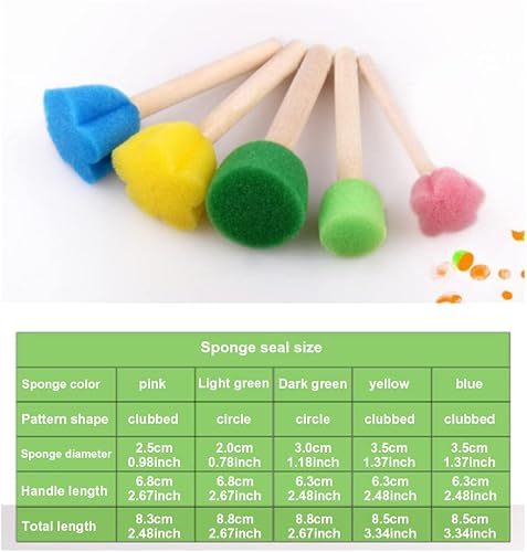 Miniatura 2 de 30 esponjas de pintura para niños, esponjas de pintura para niños, aprendizaje temprano, pinceles de pintura, sellos de esponja, sellos, pintura de