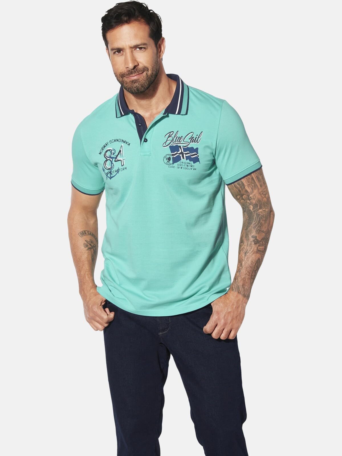 Jan Vanderstorm Herren Poloshirt Olfgir