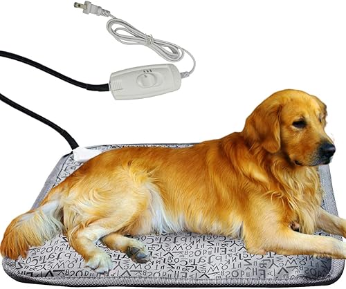 Almohadilla térmica para mascotas para perros y gatos, alfombrilla térmica para interiores, almohadilla térmica eléctrica para perros, gatos, cable