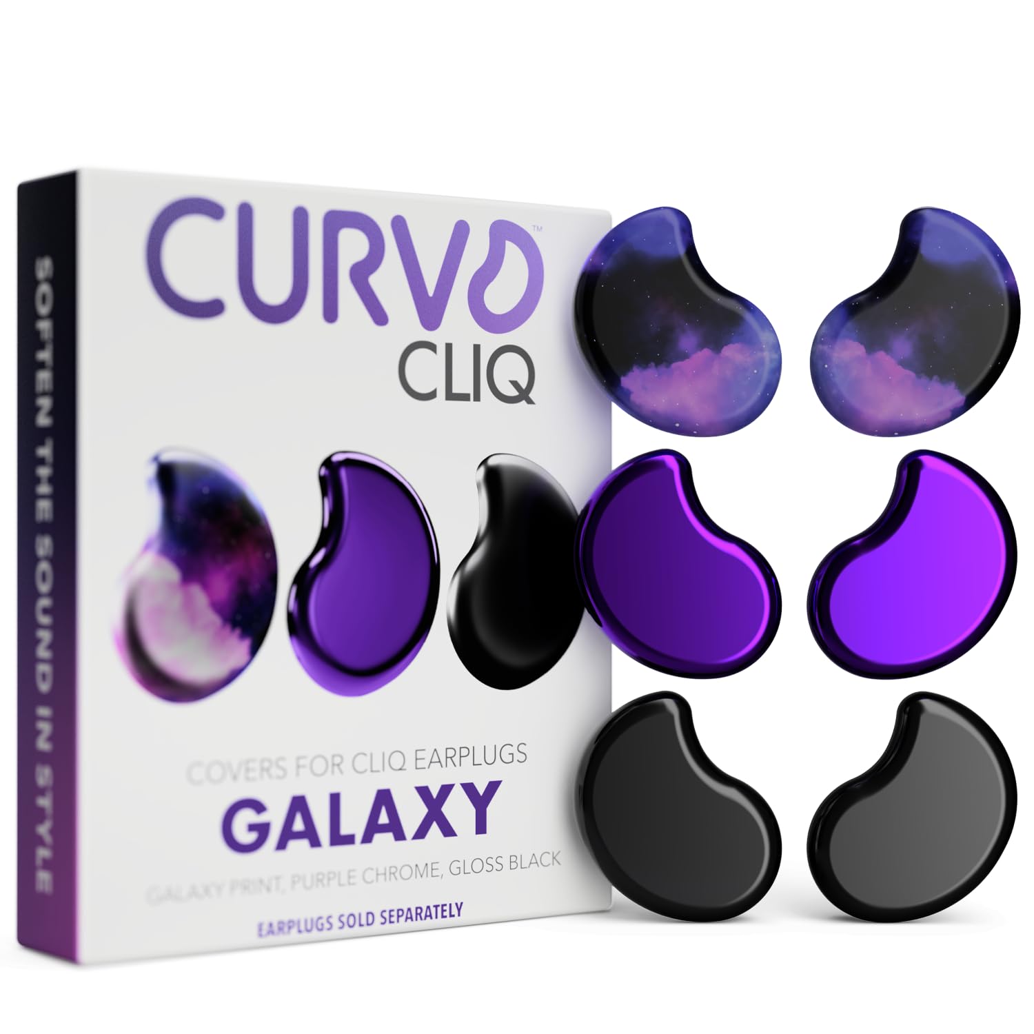 CURVD Cliq™ Covers – Swappable Ear Plug Covers for CURVD Cliq™ Earplugs, Switch Designs in a Snap, Experience Endless Style & Personalization,