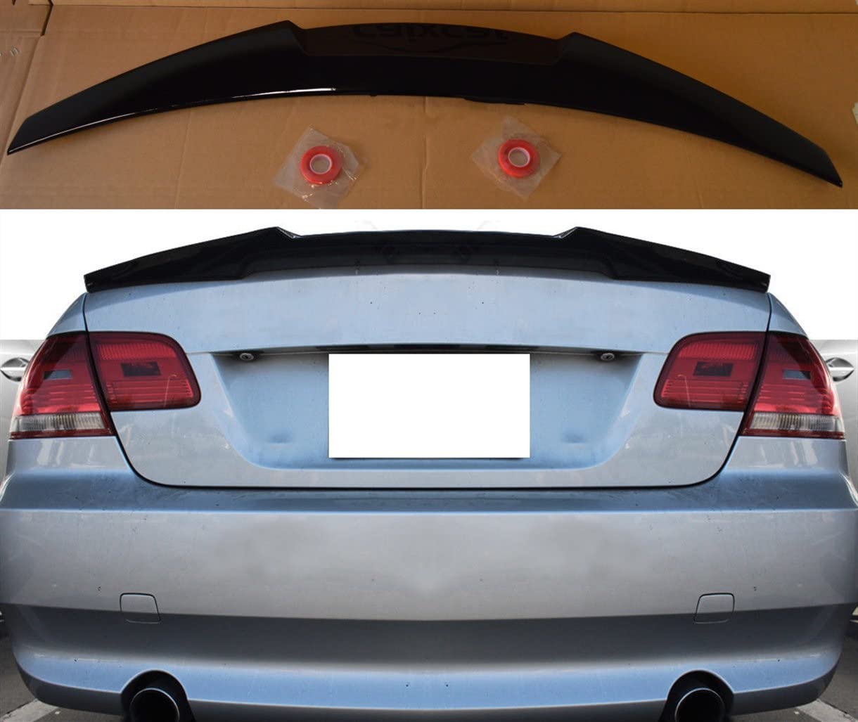 Becquet Aileron Arrière Style M4 Pour BMW Série 3 E92 Coupé (2007-2013) - ABS Noir Brillant - Améliore La Stabilité - 5