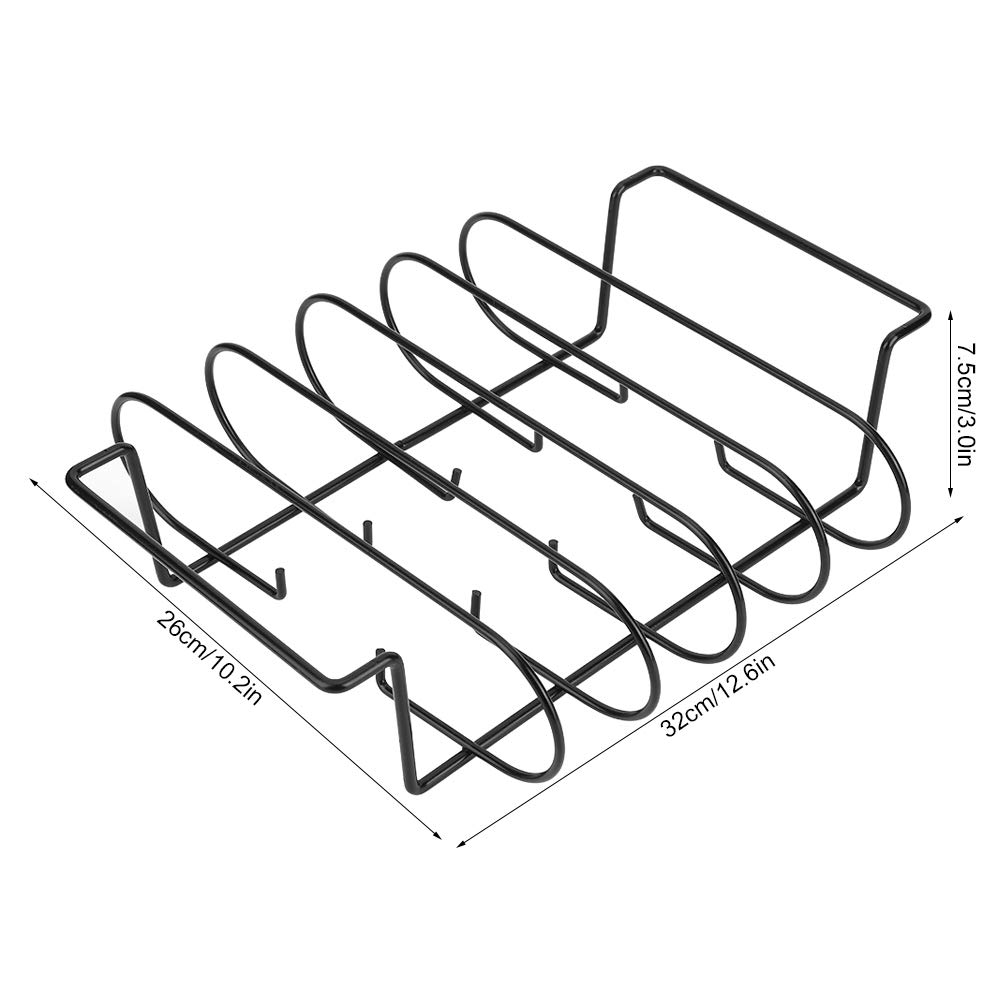 2 Pezzi Supporto per griglia per Costine, Supporto per griglia Antiaderente per Barbecue, Supporto per Utensili da Cucina, Accessorio per Barbecue all'aperto