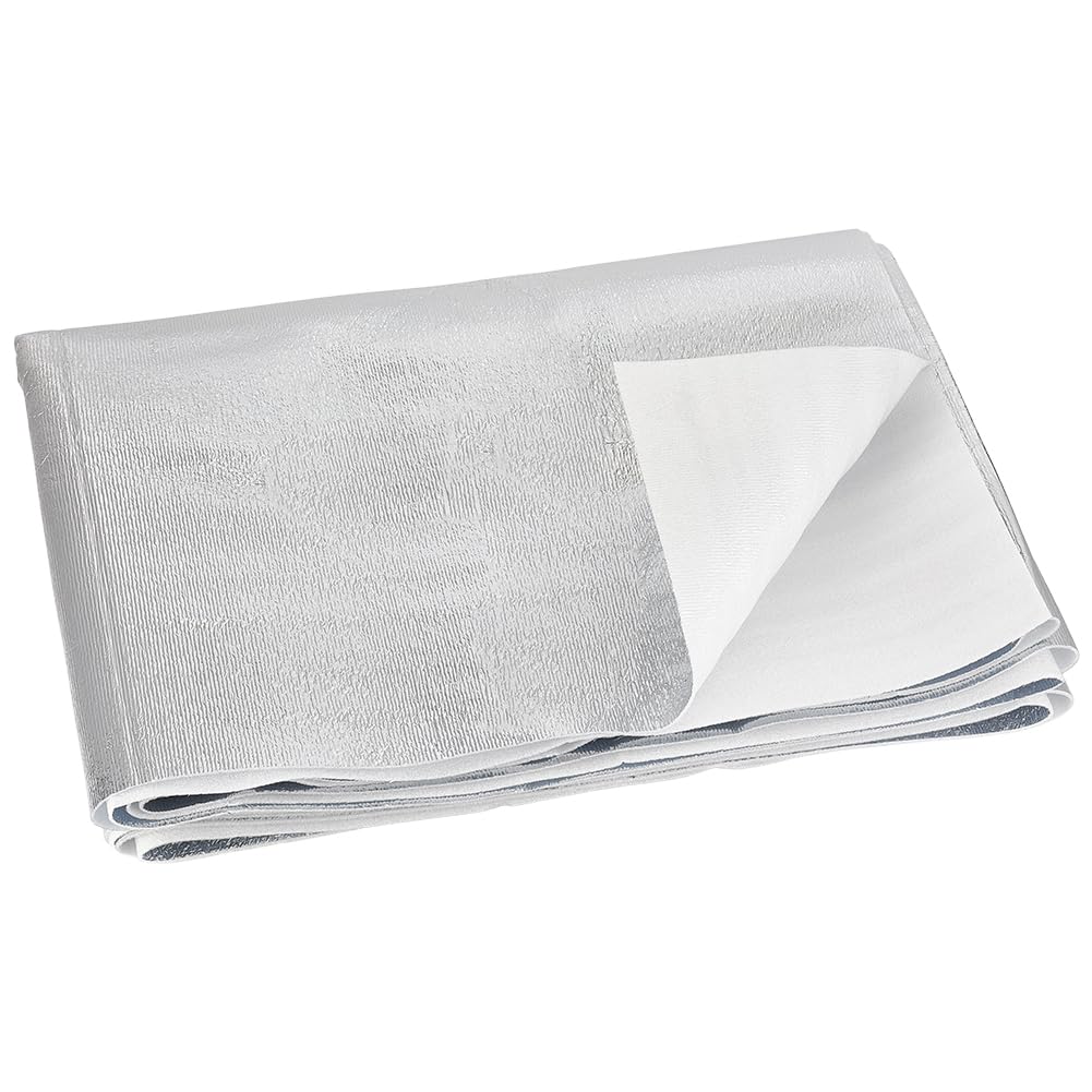 BENECREAT Matelassage résistant à la chaleur 500x90cm, Matériau d'isolation thermique argenté avec feuille d'aluminium et mousse EPE pour projets de couture et artisanat DIY, Épaisseur 3mm