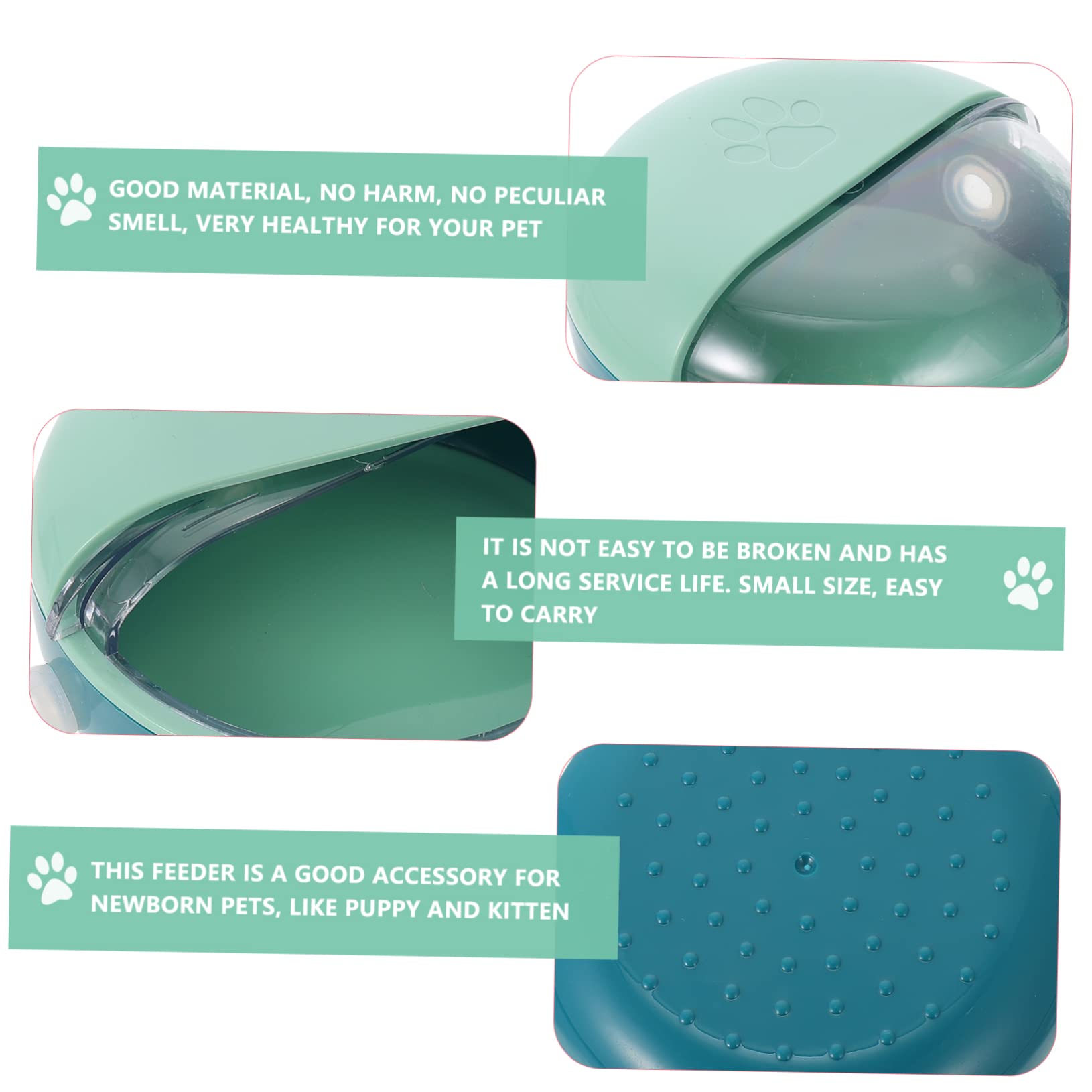 BESPORTBLE 3pezzi Ciotola per Alimentazione Cuccioli con Capezzolo Accessorio per Gattini e Piccoli Animali Design Ergonomico e Facile da Trasportare Materiale Sicuro e Resistente