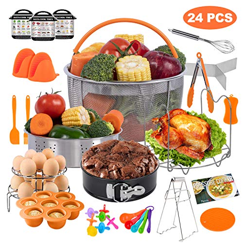 PentaQ Instant Pot Accessories Compatible with 6 Quart, 24 Pieces Pressure Cooker Accessory