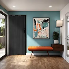 Porta Sanfonada Pvc 210x0,62cm Bariri Preto
