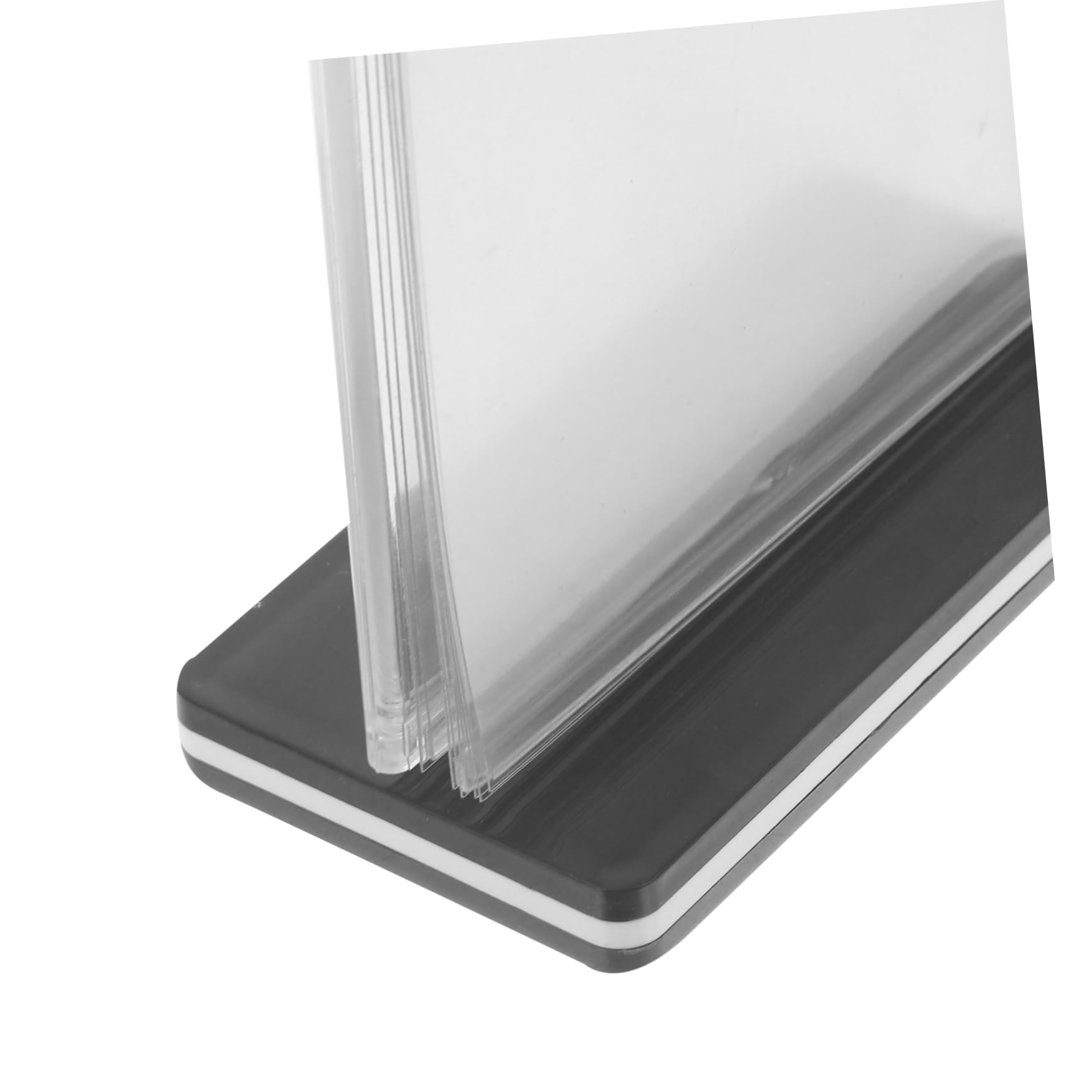 Sewroro 4piezas Soporte De Menú De Escritorio Vertical Expositor De Carteles Transparente Para Restaurantes Cafés Holder De Menú y Publicitarias