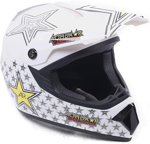 Miniatura 4 de Guantes para niños, lentes para motociclista y casco para manejar fuera de pista, para niños, para motocross, aprobados por el DOT, para carreras, L