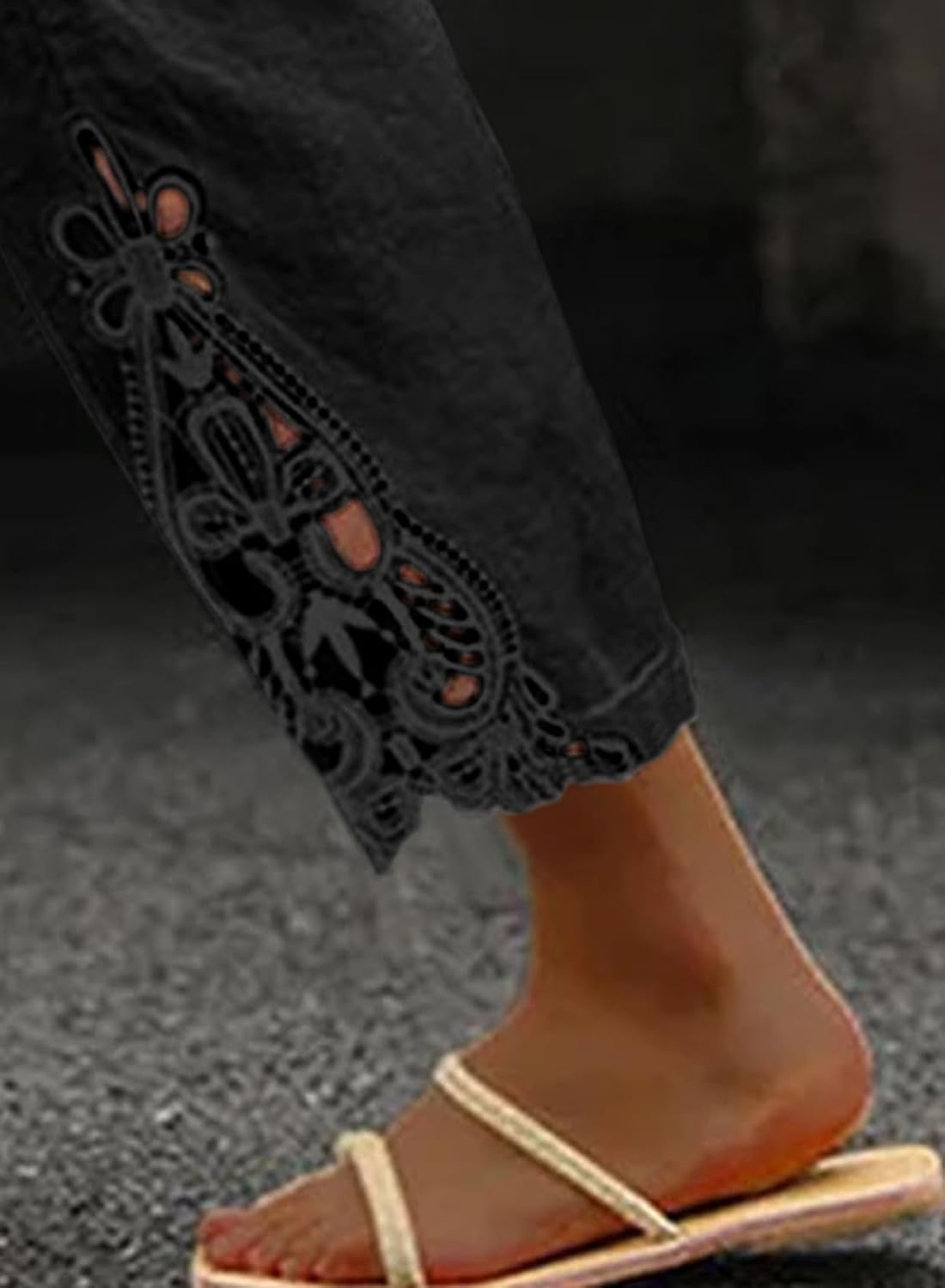 Acelitt Women Casual Lightweight Drawstring Elastic Waist Pants with Pockets, S-XXL - Image 3