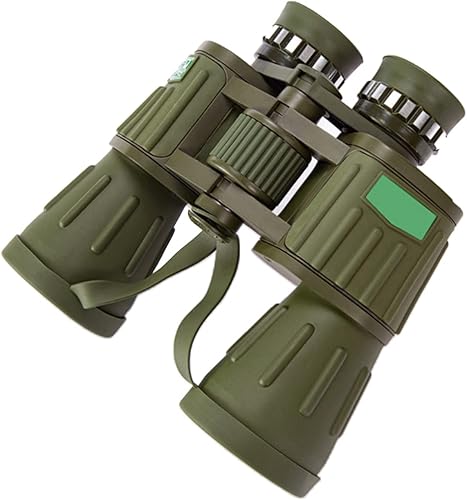 pcvpov 10X50 Compact Binoculars,FMC Multilayer Broadband Green Film,Nitrogen-Filled Waterproof,Binoculars for Adults High Powered,Big Field of