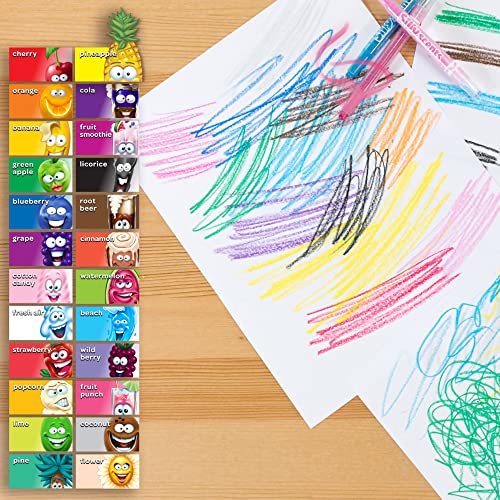 Image of Crayola Silly Scents Twistables 24 Count Scented Crayons, Durable Plastic Barrel Design for Kids Creative Play, Vibrant Colours, ideal crayons colour set, fun colour pencil set addition