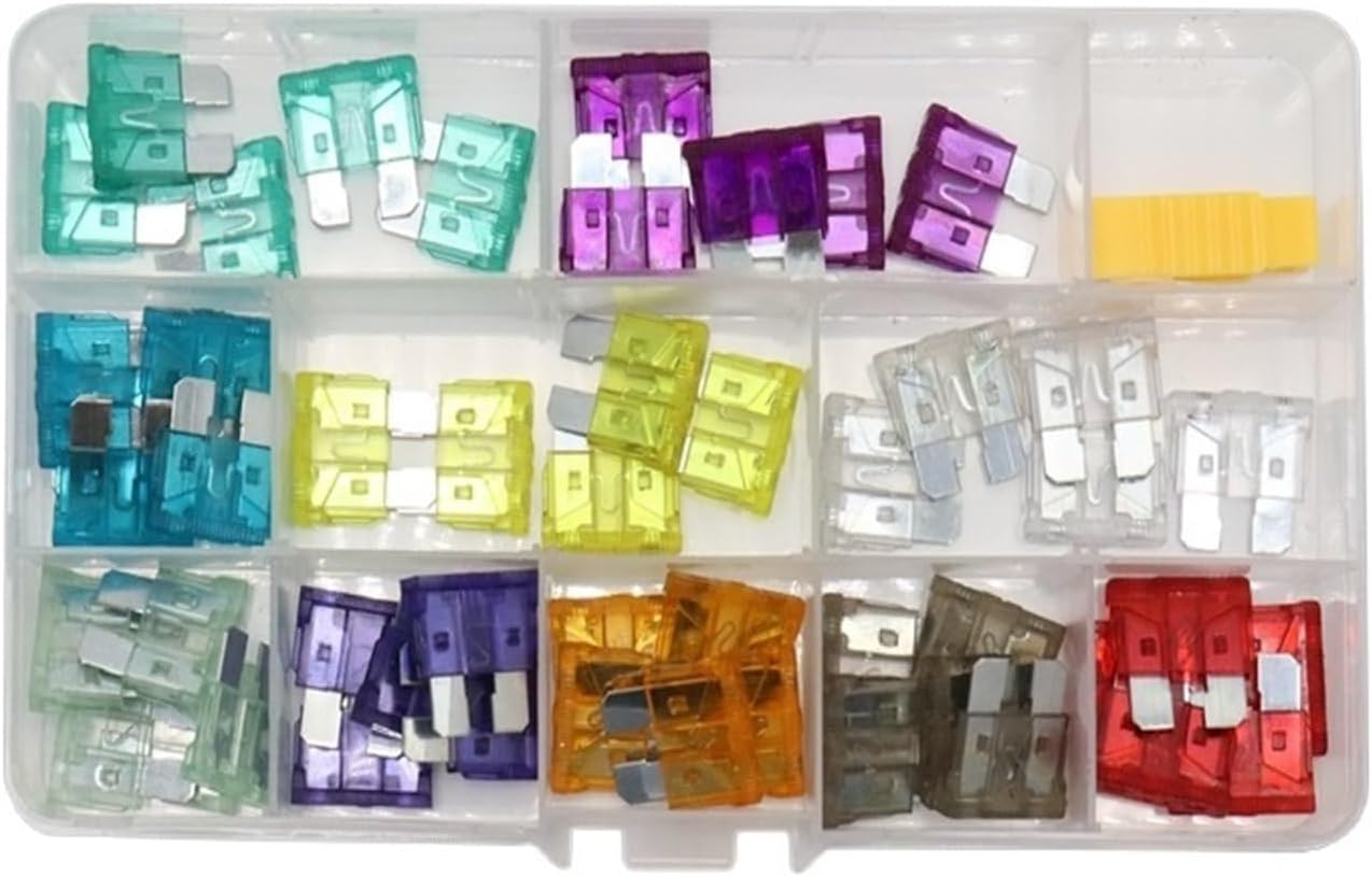 100/50PCS Medium Small Micro Auto Car Fuse 2A/3A/5A/7.5A/10A/15A/20A/25A/30A/35A Amp With Storage Case Assortment Blade Fuse Kit(100 pcs Medium)
