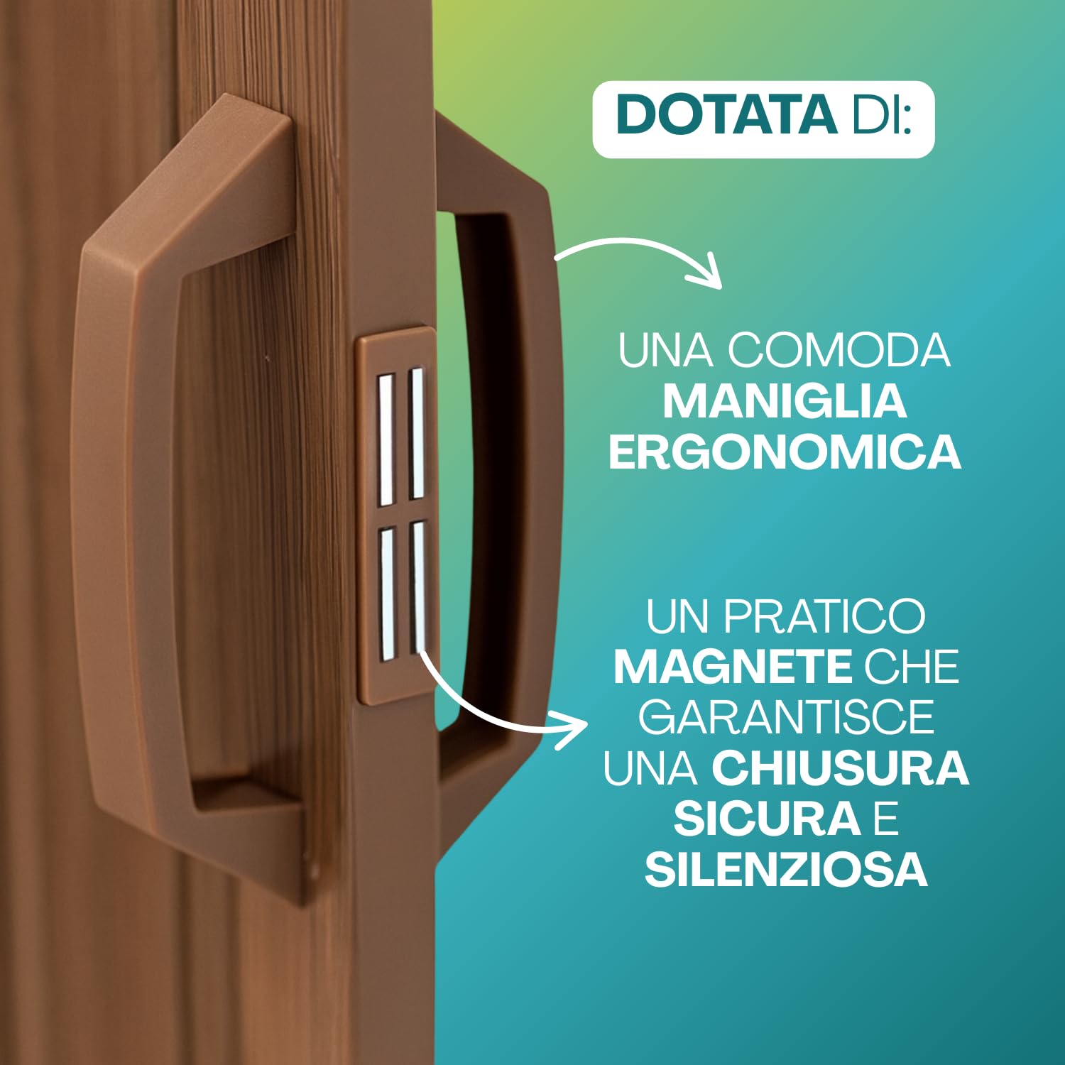 Paluplus Porta a Soffietto in PVC, Misura 214x84 cm, Spessore 3 cm, Senza Serratura con Chiusura Magnetica, Porta Interna con Maniglia -2711F (Rovere Venato)