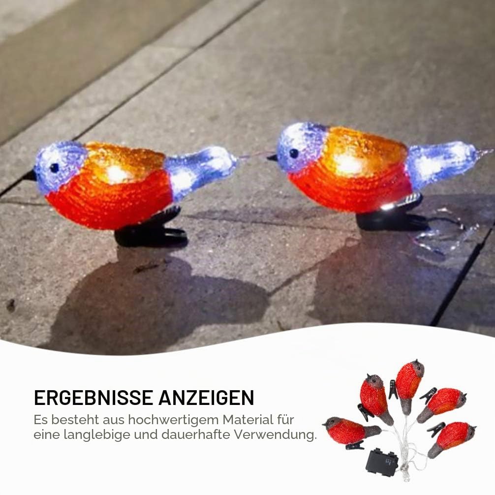 SOLUSTRE Wasserdichte Vogel Lichterkette Led Mini Dekoration Für Innen Und Außen Mit Kreativen Lichtakzenten Für Partys Und Feiertage