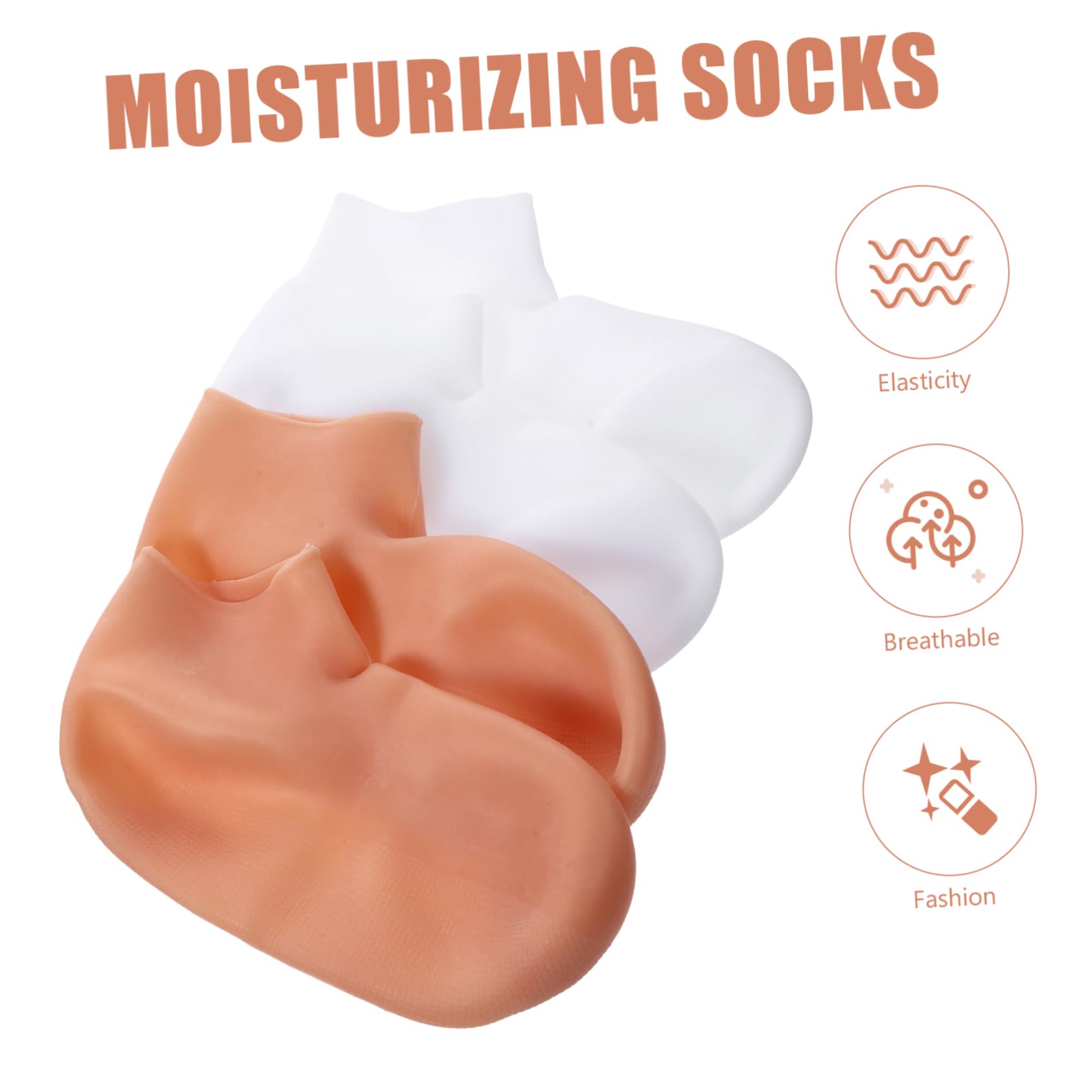 HAPINARY Moisture Socks for Foot Overnight Reusable Spa Socks Lotion Exfoliating Socks for Women
