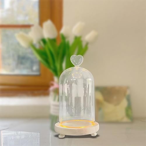 Miniatura 3 de Cúpula de cristal Cloche transparente Cloche a prueba de polvo para fiestas, centros de mesa, vitrinas de boda, caja de flores, cubierta de