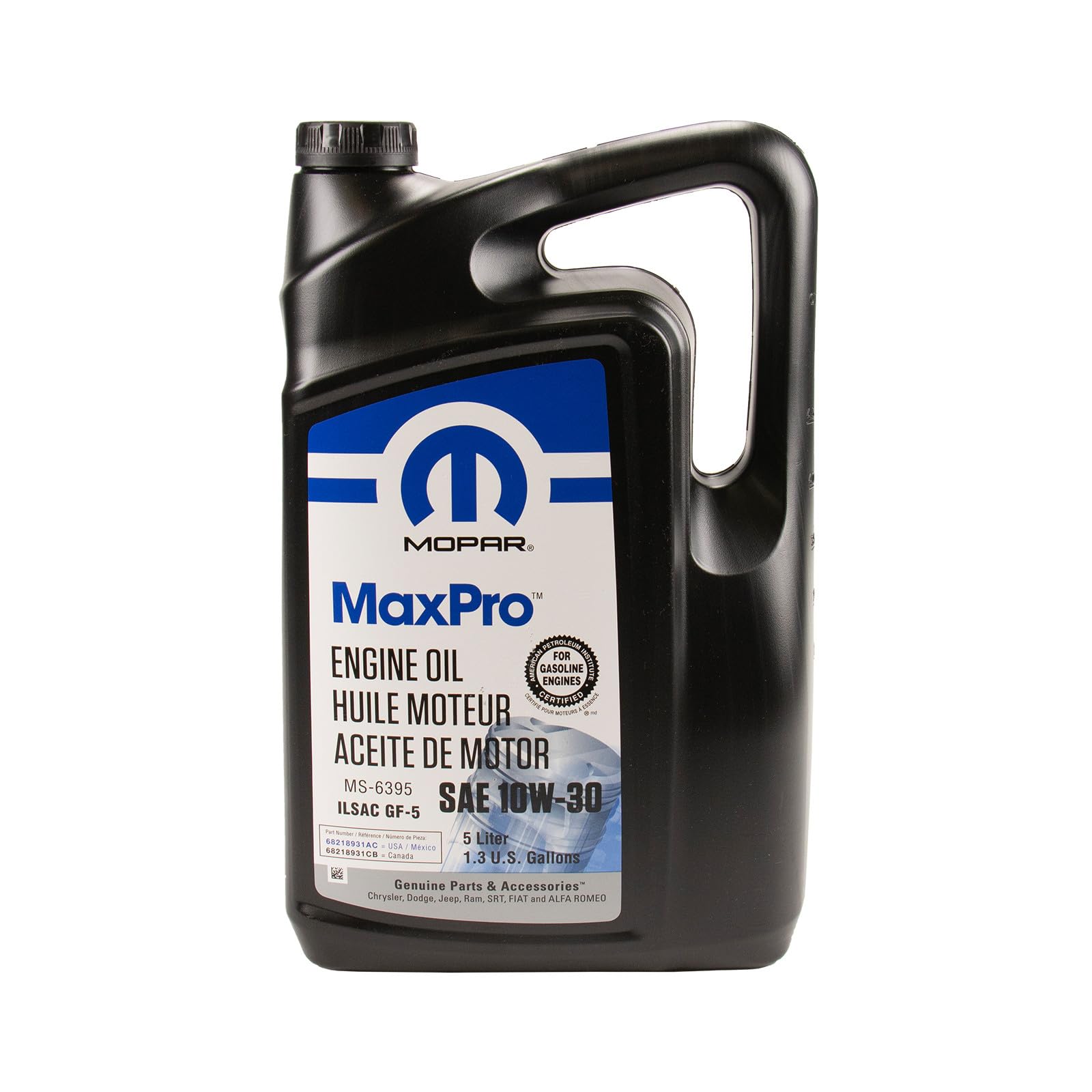 Mopar MaxPro Motoröl ÖL 10W30 5L 5 Liter ILSAC GF-5 MS-6395
