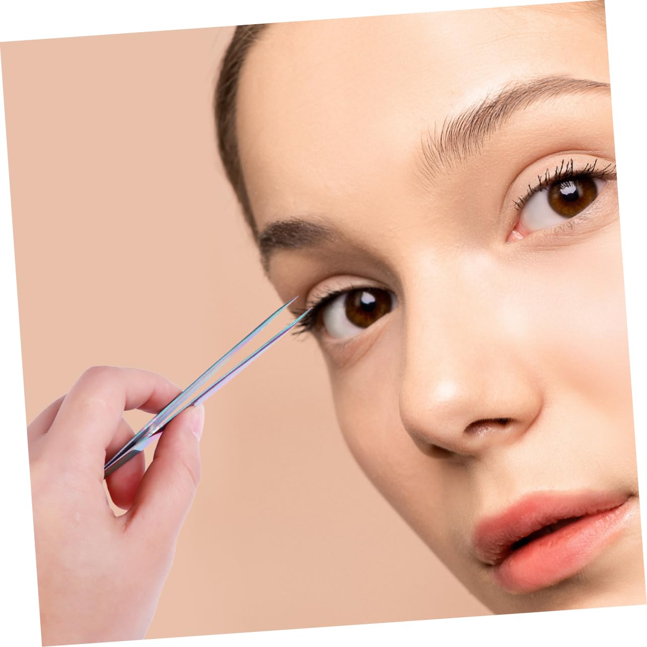 FOMIYES 1 Set Stainless Steel Tweezers for Eyelash Extensions Precision Makeup Clamps Compact and Lightweight Eyelash Tools for Personal Professional Use and Eyebrows