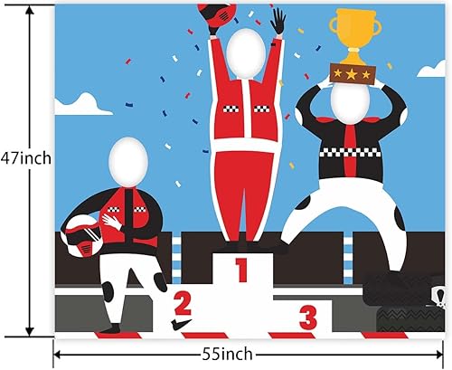 Miniatura 2 de Cartel de podio de trofeo de carreras F1, fondo de fondo, juego de simulación, juego de carreras, coche, deportes, bandera a cuadros, decoración