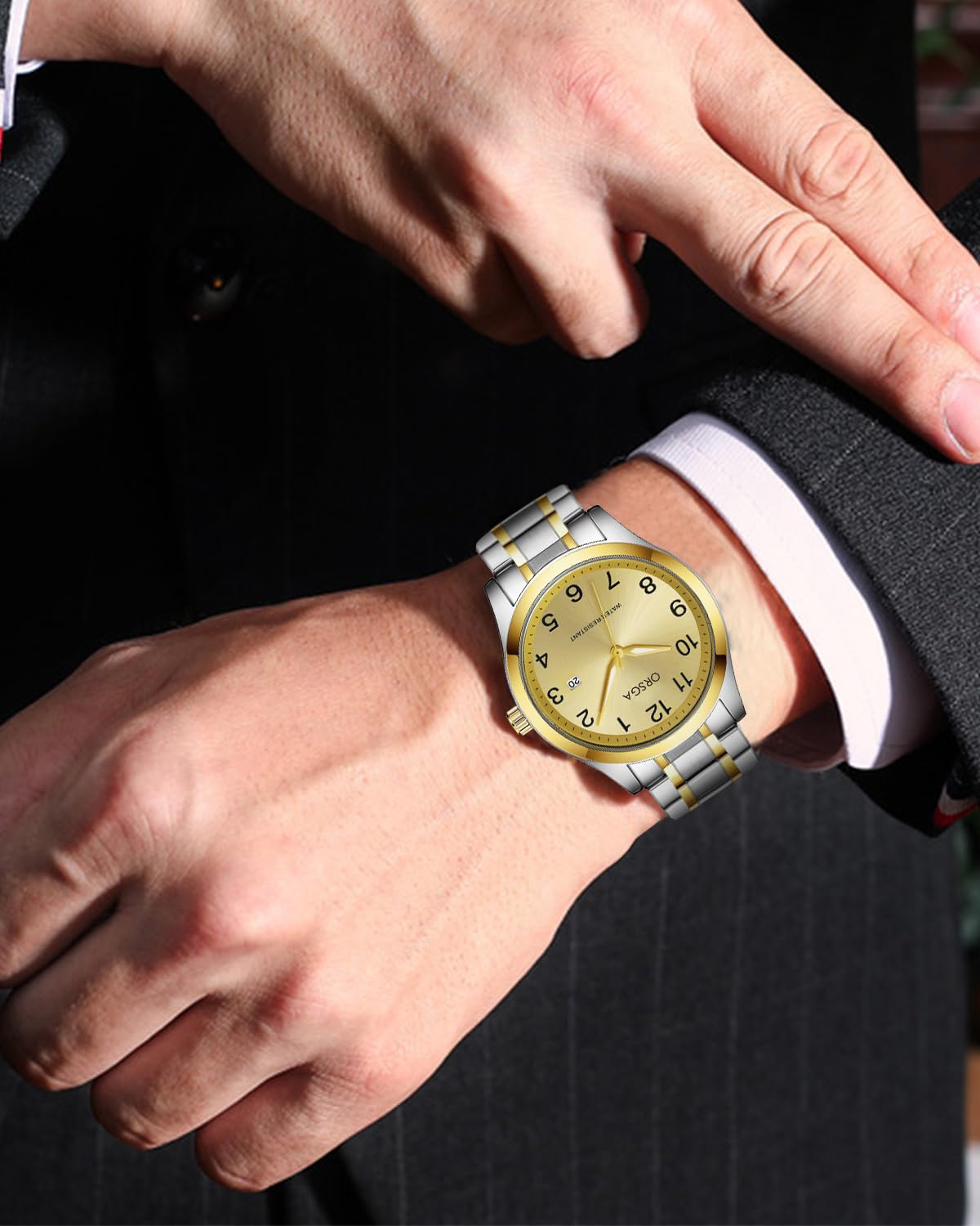 CIVO Orologio Uomo Acciaio Analogico Orologio da Polso Elegante Data Impermeable Luminoso Orologio da Uomo Classico Business Quarzo Orologi, Regalo Uomo