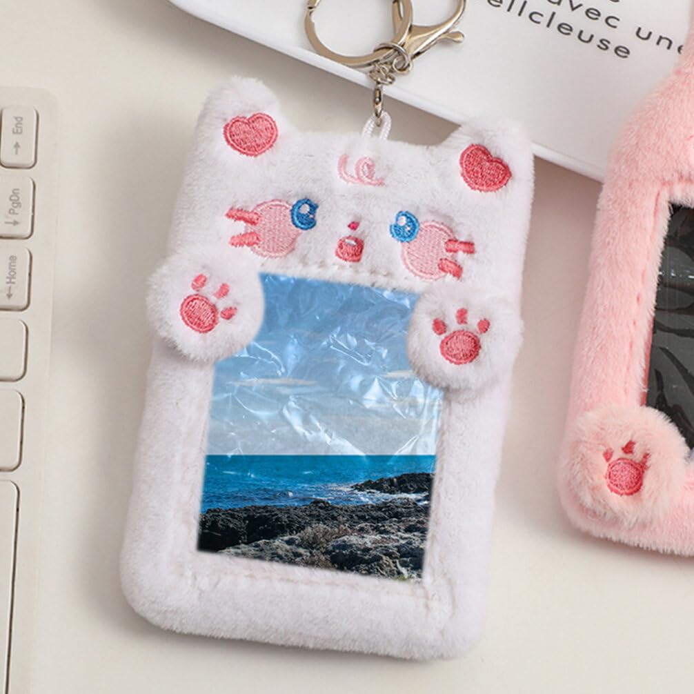 Kisangel 5.3 Inch Plush Card Holder with Detachable Keychain - Image 2