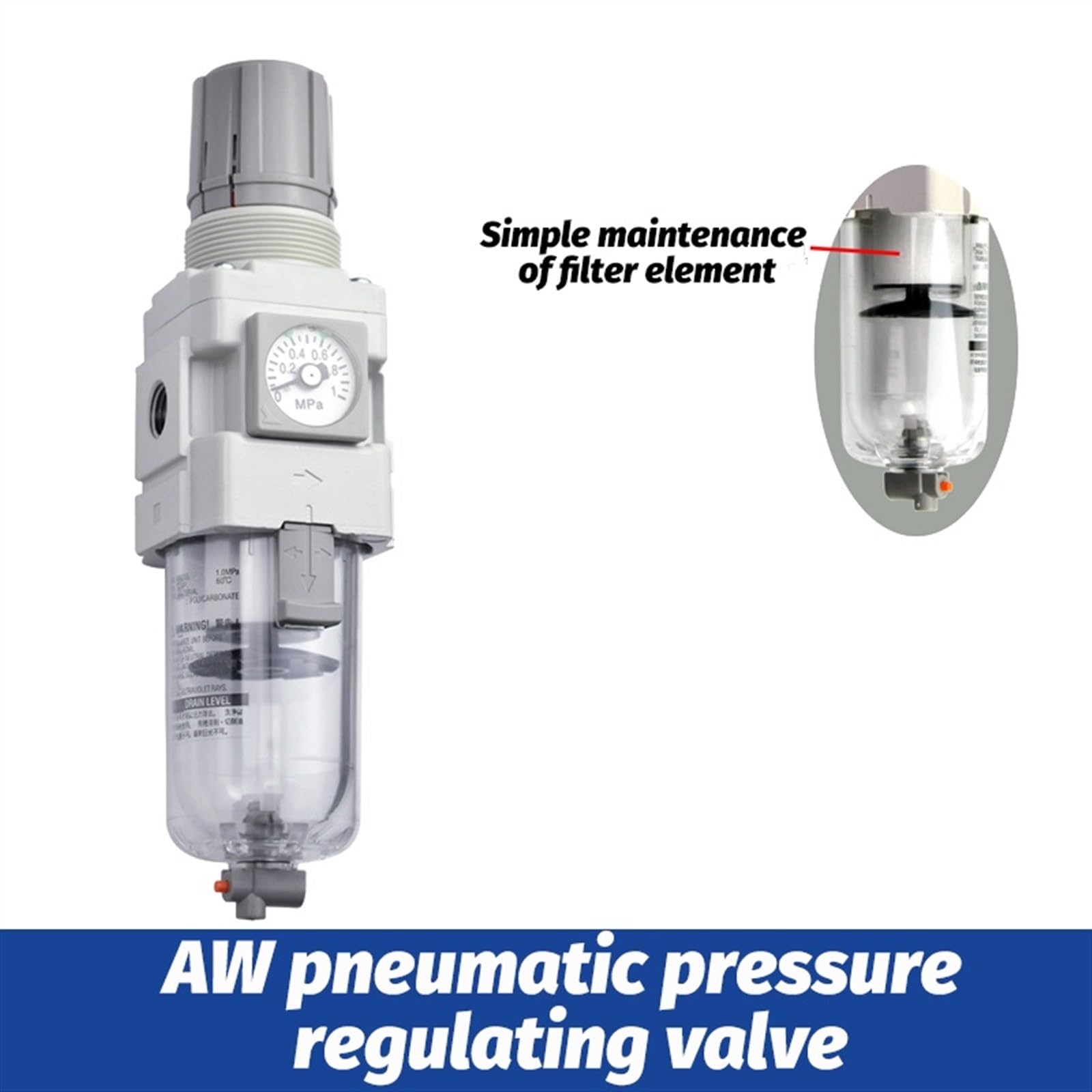 Zawór regulacji ciśnienia powietrza AW10-M5G-A AW30-03E-B separator oleju i wody filtr powietrza reduktor ciśnienia (AW10-M5BCG-A)
