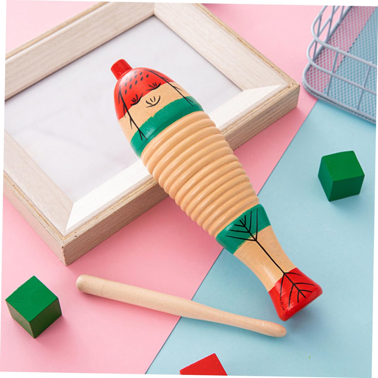 Giocattolo Musicale in Legno Percussioni 4 Pezzi per Ragazzo Ragazza | Strumento Ritmico Facile da Usare, Design Compatto da Riporre, Set Abs con Bacchetta