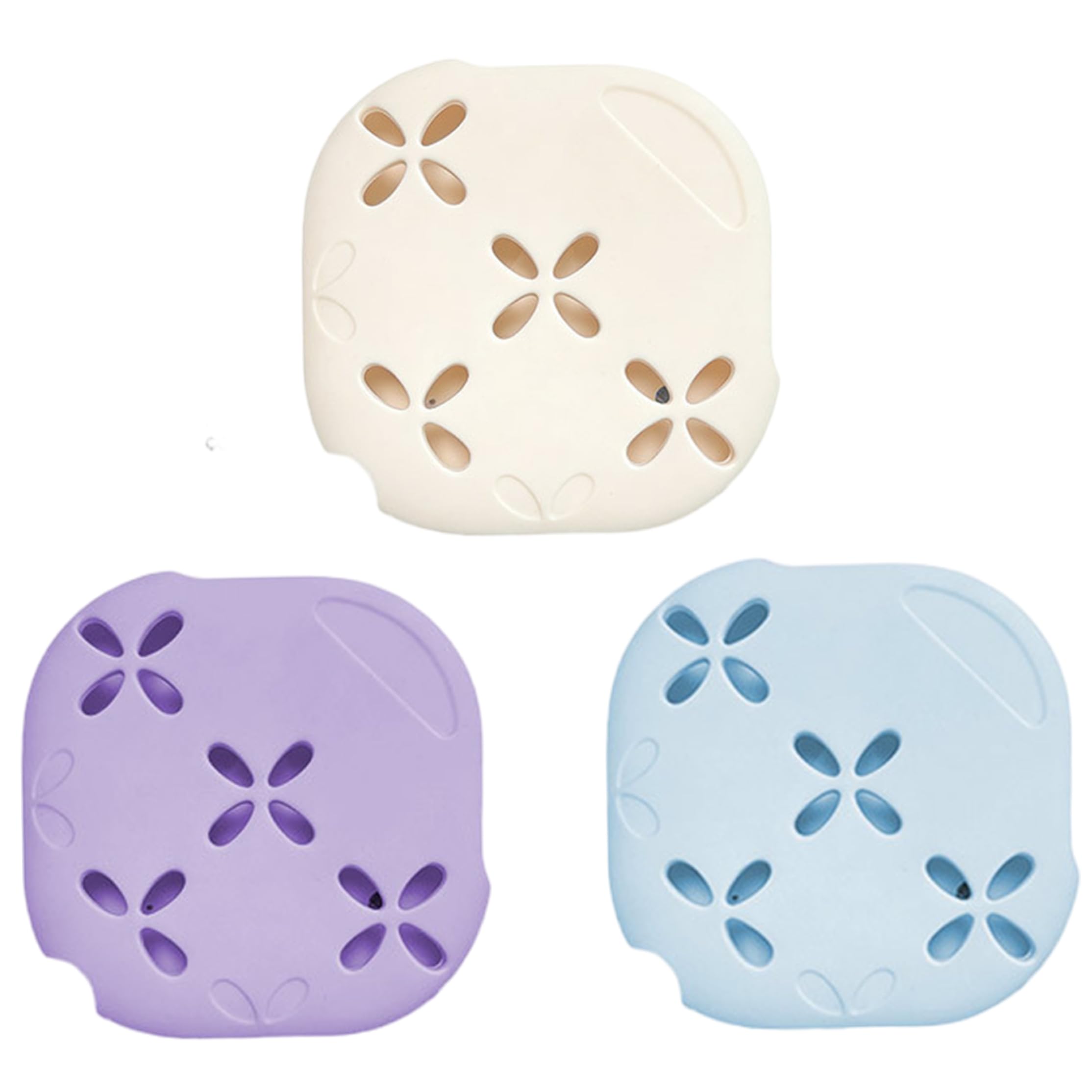 Monwssoe Soap Dishes, Shower Steamers Holder, 3 Pack Silicone Shower Caddy Strong Suction Cup Aromatherapy Trays, Soap Dishes for Bathroom