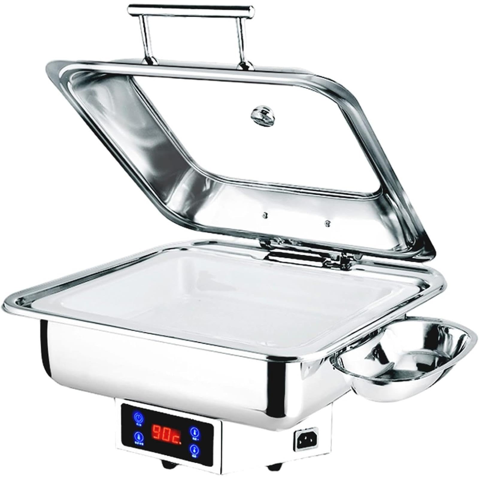 Scaldavivande Elettrico in Acciaio Inox per Buffet, Ideale per Feste, Catering, Hotel E Banchetti (Full Size B)