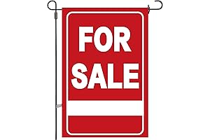For Sale Signs Garden Flag - 2 Pack 18 X 12 Inches