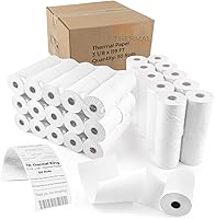 Vista 12 de (50 rollos) Papel térmico de 2 1/4 pulgadas x 230 pies, papel de recibo POS para caja registradora de negocios minoristas, se adapta a la mayoría