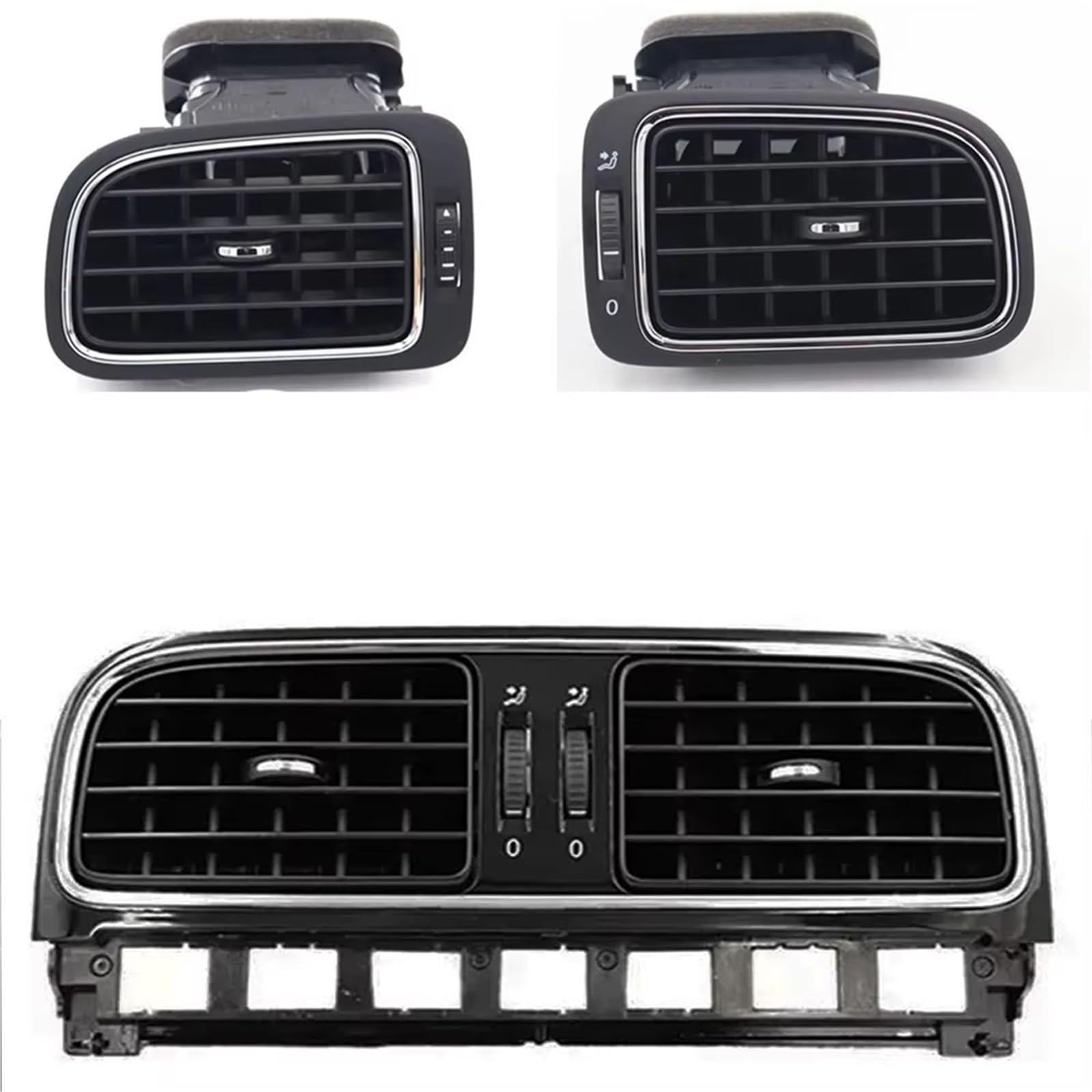 Air AC Vent Compatible With VW For Polo 2011 2012 2013 Car Central Dashboard AC Air Outlet Vent OEM: 6RD819728 6RD819703 6RD819704(3pcs)