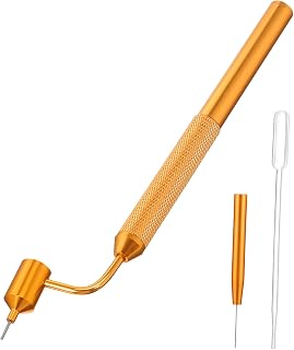 Gold Car Scratch Repair Pen Set Fine Line Fluid Writer with Needle Dropper for Auto Paint Touch Up and Detailing