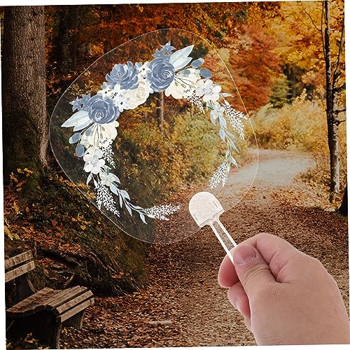 Artibetter 8St Handfächer faltfächer für chinesische fans foto kirchenfans chinesischer fan Kunststoff- Lackierfächer DIY Handventilator Blanko- Fächer aus Kunststoff runder Lüfter Malerei- Fan-9