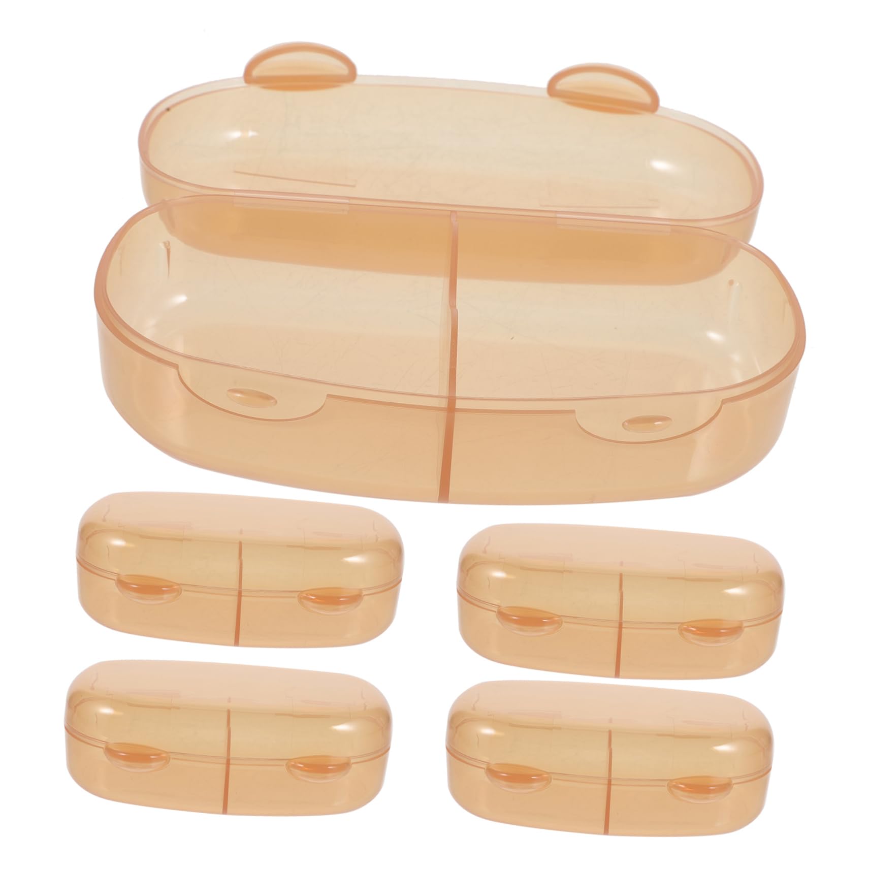 PRETYZOOM 5Pcs Soother Case Convenient Household Pacifier Box with Lids Portable Storage for Pacifiers and Easy to Use Soother Container