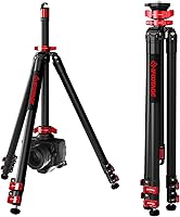 Vista 14 de IFOOTAGE Trípode con cabezal fluido, trípode de viaje de 62 pulgadas para cámara, trípode de video de aluminio ligero, compatible con cámaras Sony