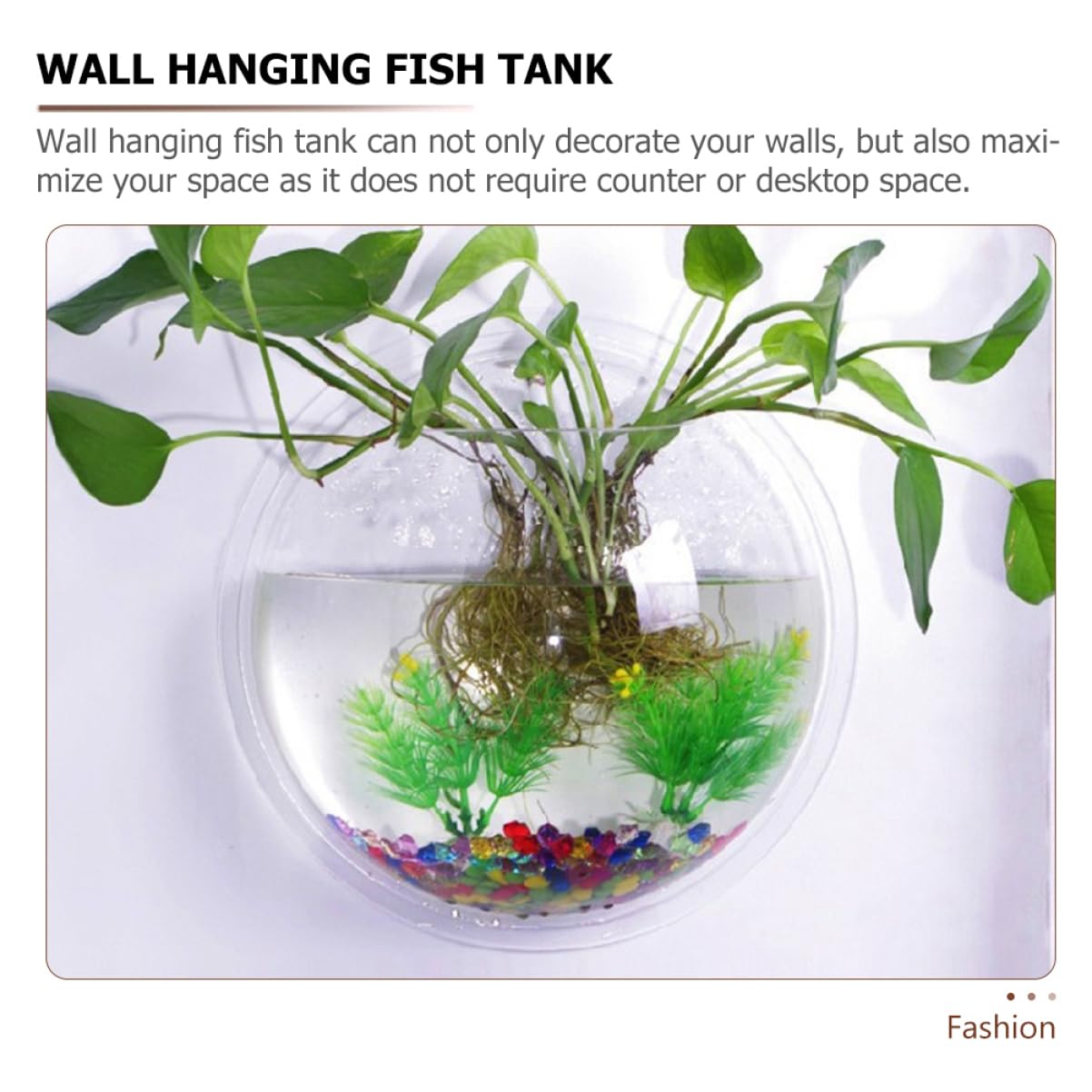 Amosfun 2 Piezas De Arreglo Floral para Pecera Montado En La Pared Floreros Decorativos Maceta para Plantas De Aire Planta De Pared Terrario Acuarios Colgantes Macetero Hidropónico
