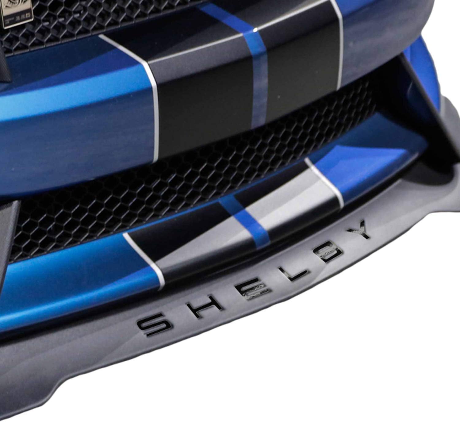 Bogar Tech Designs - Front Lip Splitter Vinyl Decal Letters Compatible with Mustang Shelby GT350 2015-2019, Gloss Black