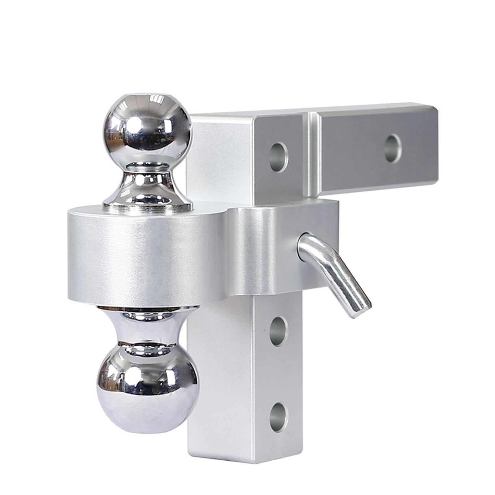 Anhängerkupplung, 4-stufig Verstellbarer 6-Zoll-Anhänr Aus Aluminium Mit Abschlepphaken, Doppelte Kulhalterung, 2-Zoll-Standardempfänrteile