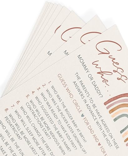 Miniatura 6 de Printed Party Juego de baby shower  4 juegos y actividades para 30 invitados, incluye bingo, precio correcto, adivinanzas de título de libro de